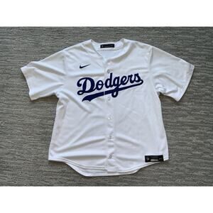 Nike Engineered LosAngeles Dodgers Home Jersey Size L White Spellout #10 TURNER